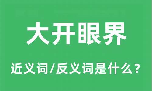 大开眼界的意思是什么三年级-大开眼界的意思是什么三年级