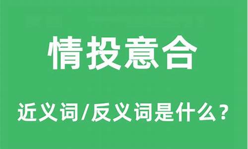 情投意合的意思是什么-情投意合的意思是啥