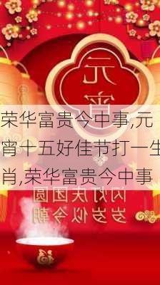 荣华富贵今中事,元宵十五好佳节打一生肖,荣华富贵今中事