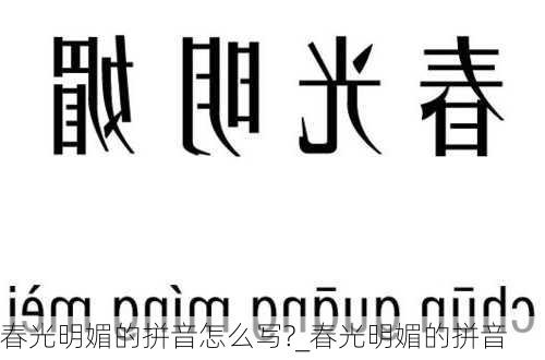 春光明媚的拼音怎么写?_春光明媚的拼音