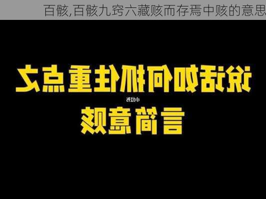 百骸,百骸九窍六藏赅而存焉中赅的意思