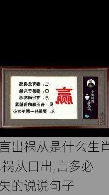 言出祸从是什么生肖,祸从口出,言多必失的说说句子