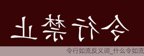 令行如流反义词_什么令如流