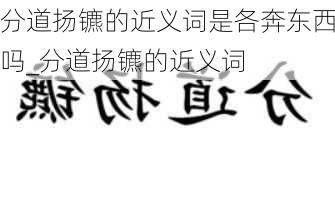 分道扬镳的近义词是各奔东西吗_分道扬镳的近义词