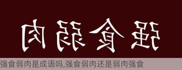 强食弱肉是成语吗,强食弱肉还是弱肉强食