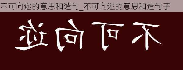 不可向迩的意思和造句_不可向迩的意思和造句子