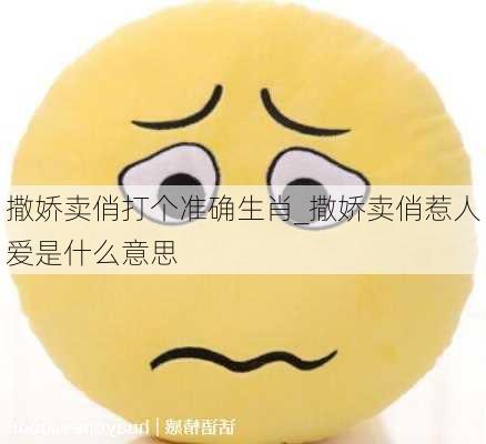 撒娇卖俏打个准确生肖_撒娇卖俏惹人爱是什么意思