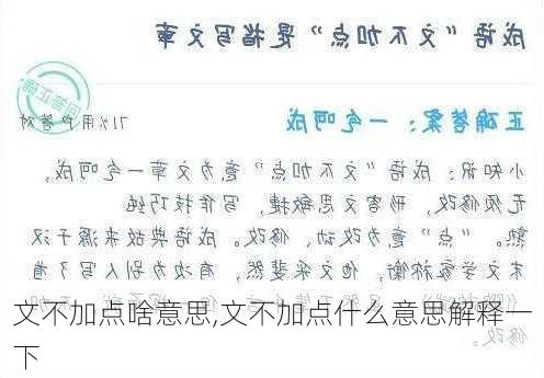 文不加点啥意思,文不加点什么意思解释一下