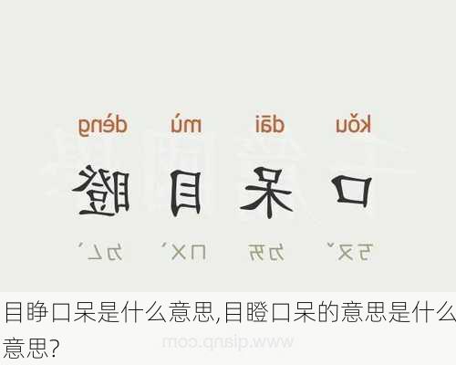 目睁口呆是什么意思,目瞪口呆的意思是什么意思?