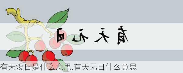 有天没日是什么意思,有天无日什么意思