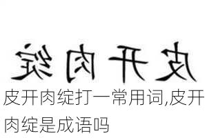 皮开肉绽打一常用词,皮开肉绽是成语吗