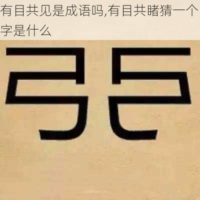 有目共见是成语吗,有目共睹猜一个字是什么