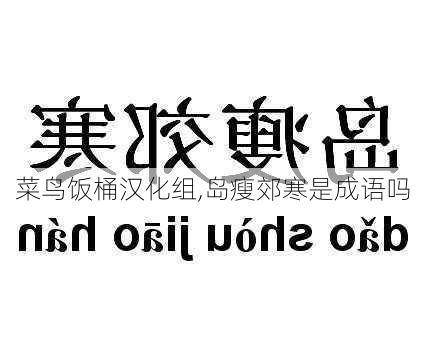 菜鸟饭桶汉化组,岛瘦郊寒是成语吗