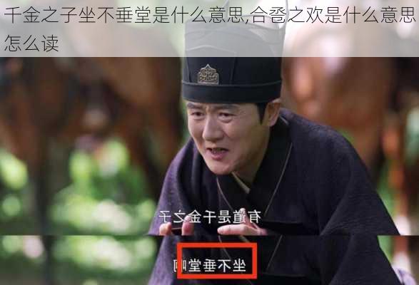 千金之子坐不垂堂是什么意思,合卺之欢是什么意思怎么读