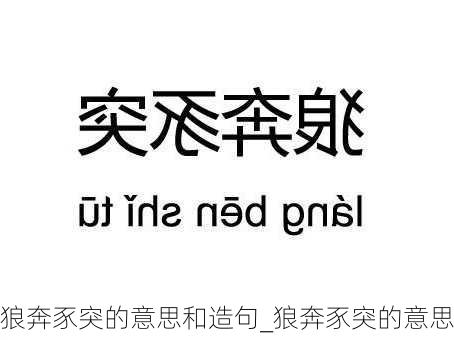 狼奔豕突的意思和造句_狼奔豕突的意思